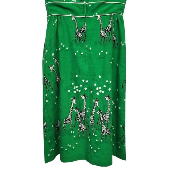 Vintage 1970s Jenny Giraffe Novelty Print Fit & Flare Midi Dress - Picture 9 of 13